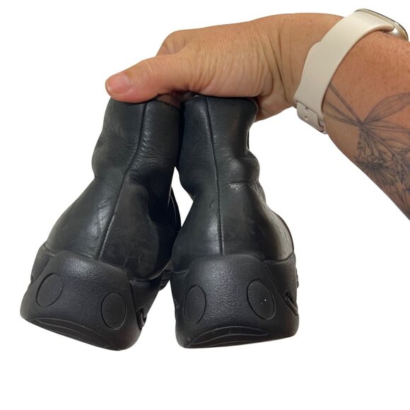 Dansko women's boots 41 US 10.5-11 black leather side zip round toe 1.75" heel - Picture 4 of 10